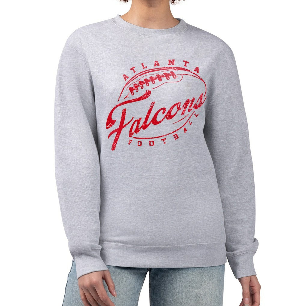 Atlanta Falcons G-III 4Her by Carl Banks Women's Distressed Graphics Fleece Pullover Sweatshirt - Gray cheap