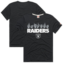Las Vegas Raiders Homage Unisex NFL ASL Collection by Love Sign Tri-Blend T-Shirt - Black outlet