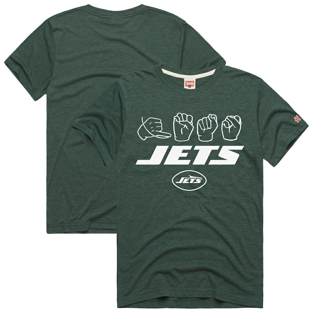 New York Jets Homage Unisex NFL ASL Collection by Love Sign Tri-Blend T-Shirt - Green online