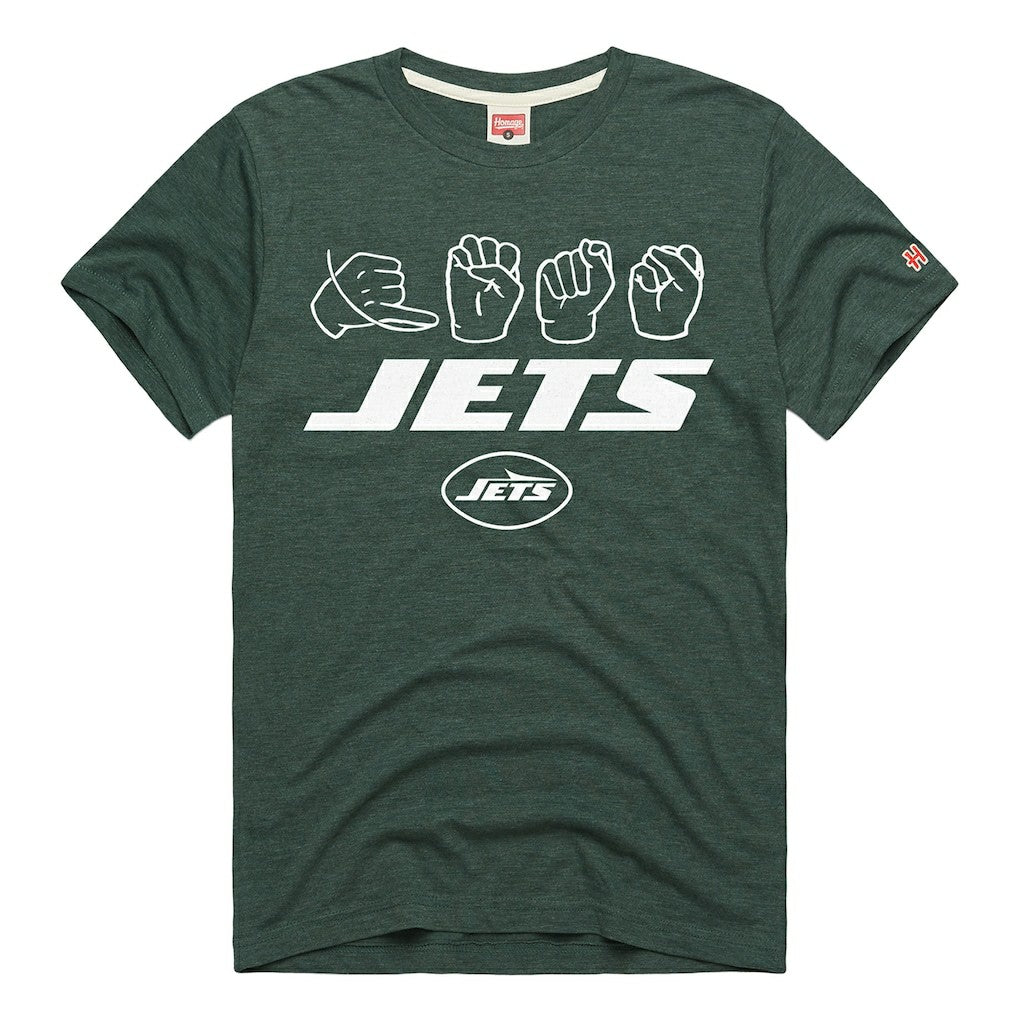 New York Jets Homage Unisex NFL ASL Collection by Love Sign Tri-Blend T-Shirt - Green online