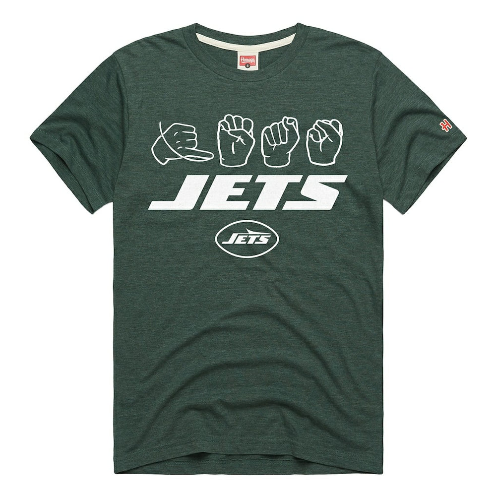 New York Jets Homage Unisex NFL ASL Collection by Love Sign Tri-Blend T-Shirt - Green online
