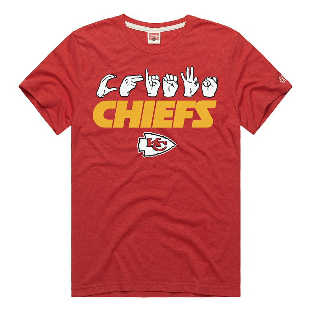 Kansas City Chiefs Homage Unisex NFL ASL Collection by Love Sign Tri-Blend T-Shirt - Red online