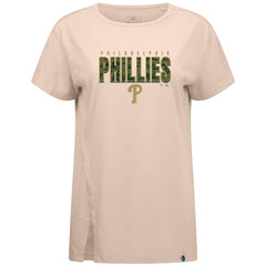 Philadelphia Phillies Levelwear Women's Influx Protect W T-Shirt - Khaki