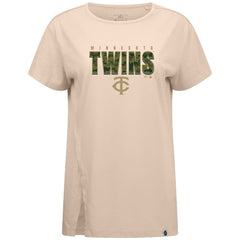 Minnesota Twins Levelwear Women's Influx Protect W T-Shirt - Khaki