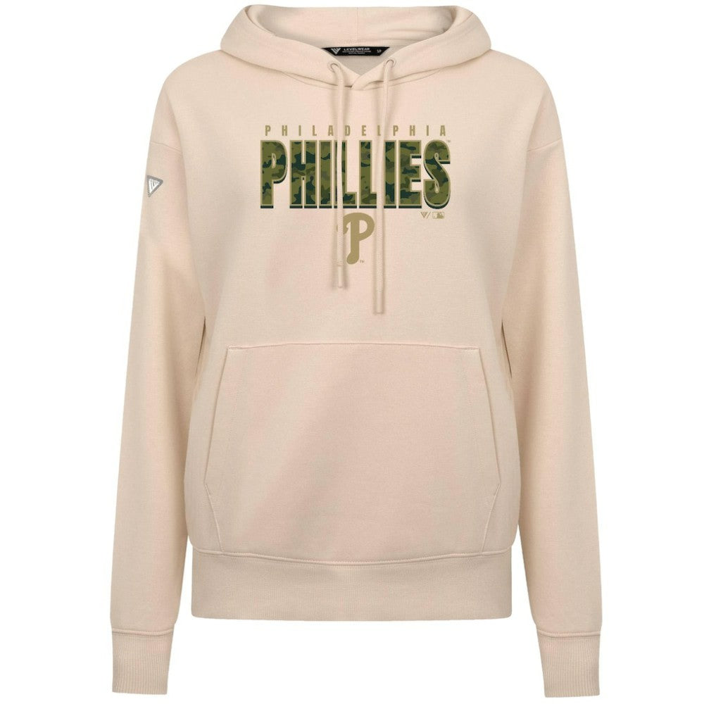 Philadelphia Phillies Levelwear Women's Adorn Protect W Pullover Hoodie - Khaki