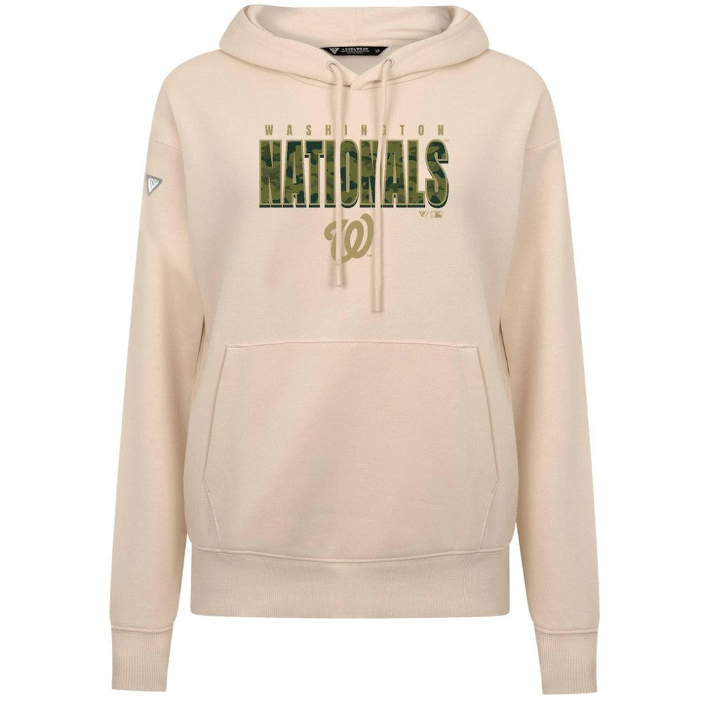 Washington Nationals Levelwear Women's Adorn Protect W Pullover Hoodie - Khaki