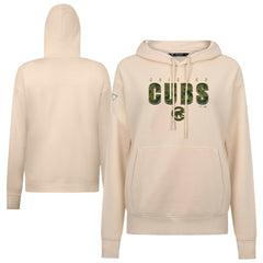 Chicago Cubs Levelwear Women's Adorn Protect W Pullover Hoodie - Khaki