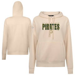 Pittsburgh Pirates Levelwear Women's Adorn Protect W Pullover Hoodie - Khaki