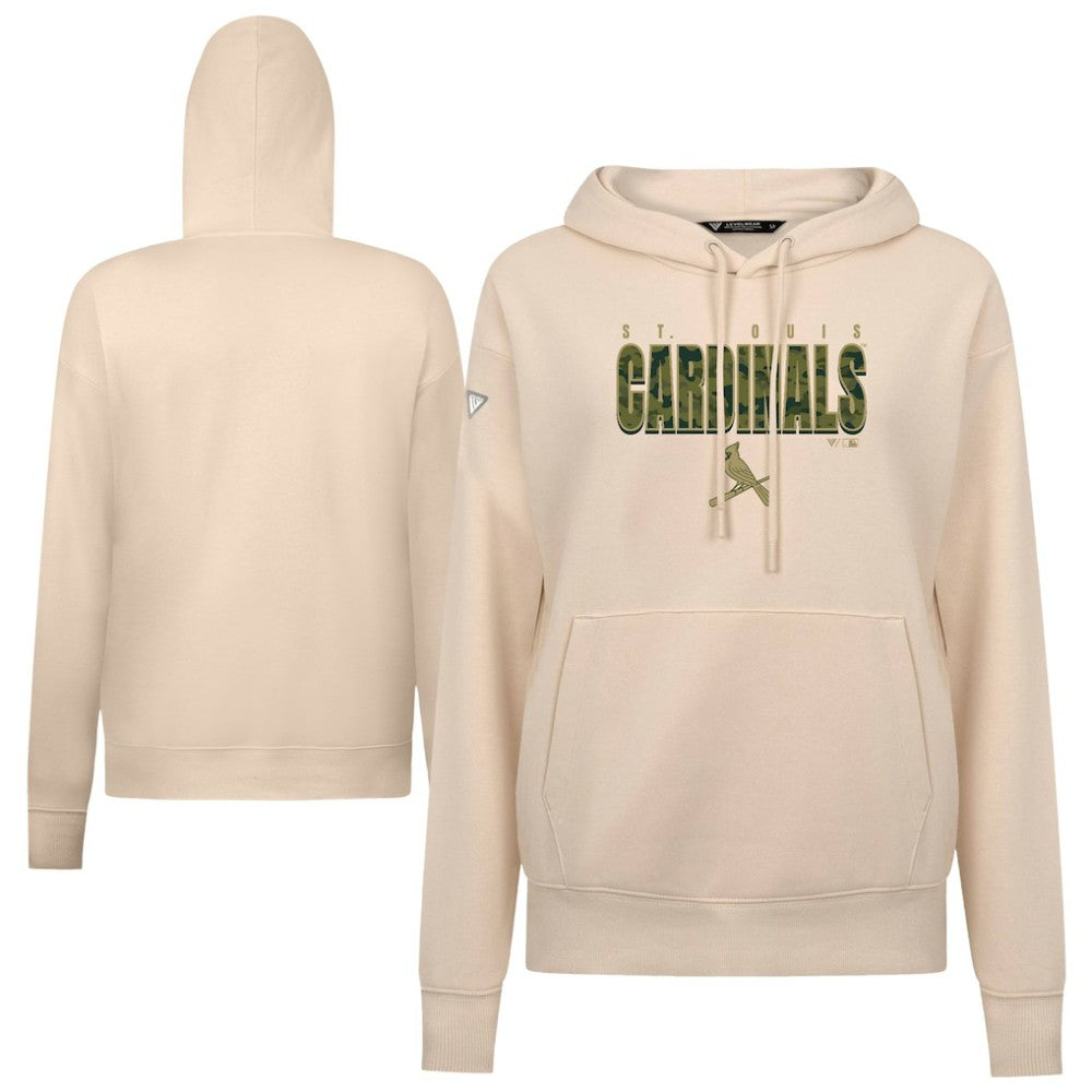 St. Louis Cardinals Levelwear Women's Adorn Protect W Pullover Hoodie - Khaki