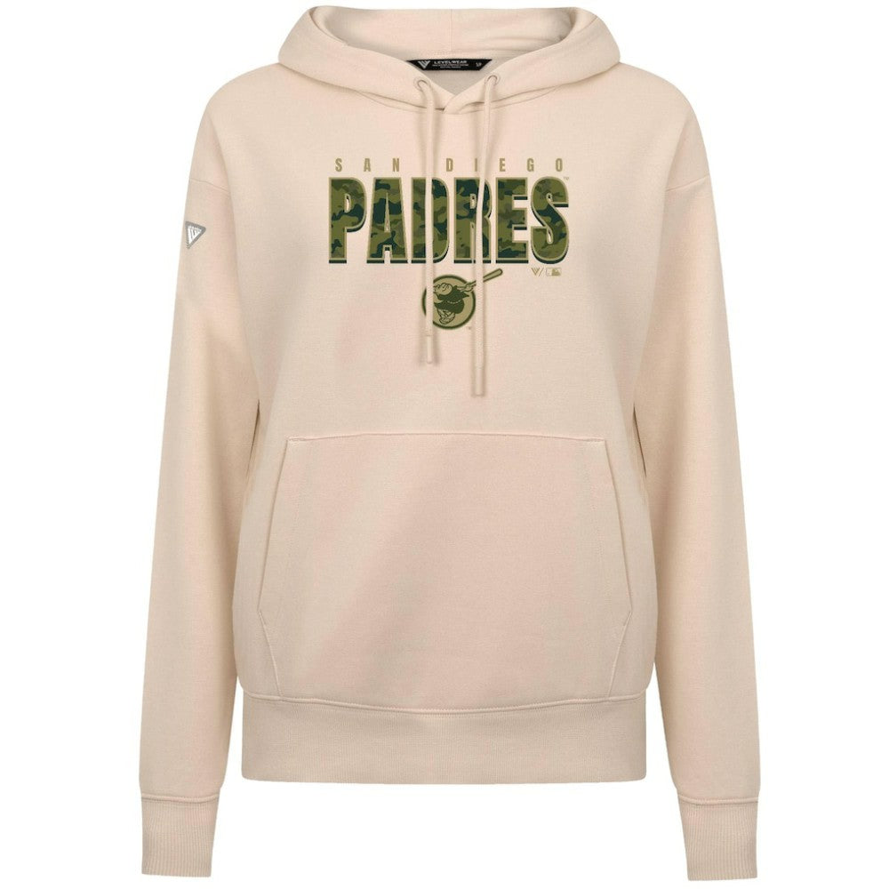 San Diego Padres Levelwear Women's Adorn Protect W Pullover Hoodie - Khaki
