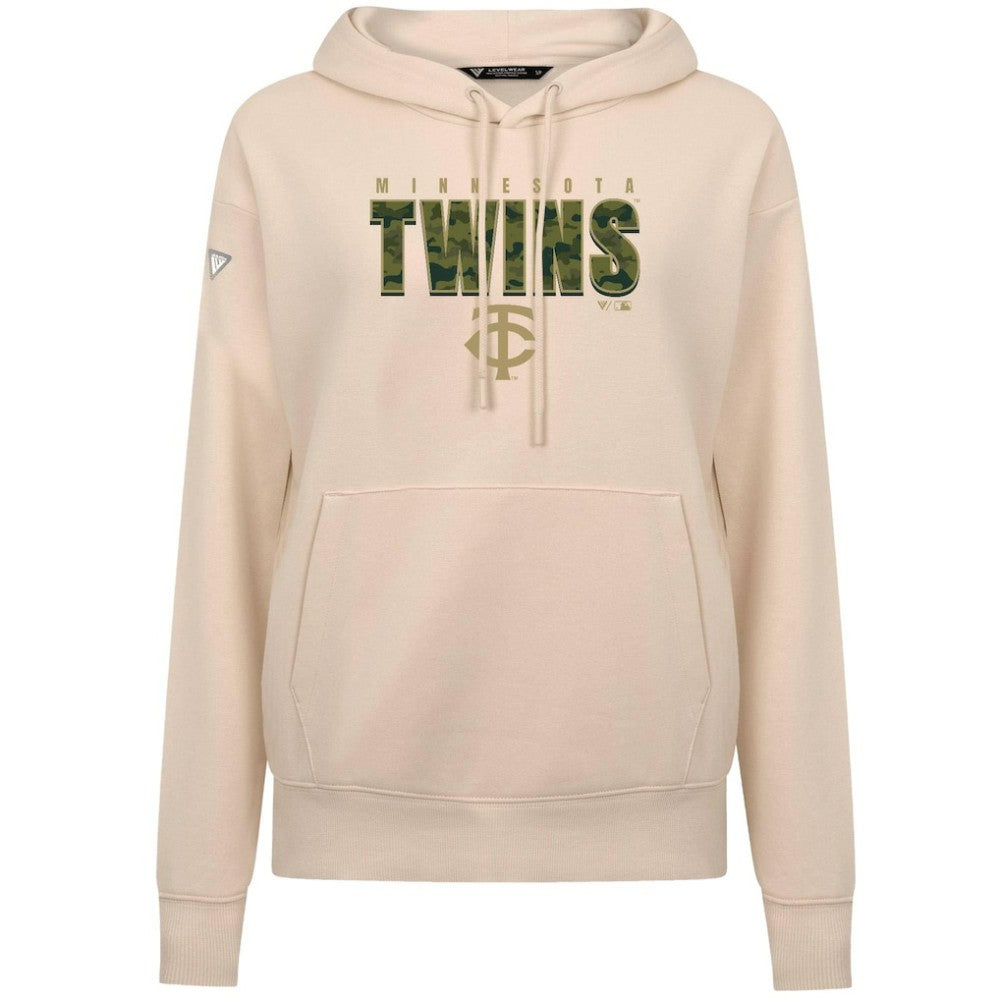 Minnesota Twins Levelwear Women's Adorn Protect W Pullover Hoodie - Khaki