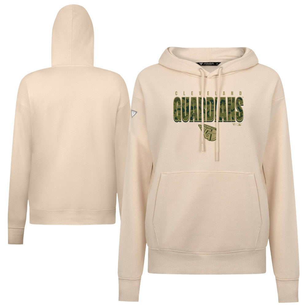 Cleveland Guardians Levelwear Women's Adorn Protect W Pullover Hoodie - Khaki