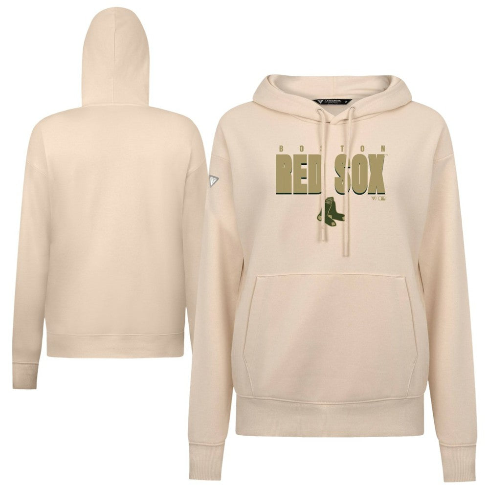 Boston Red Sox Levelwear Women's Adorn Protect W Pullover Hoodie - Khaki