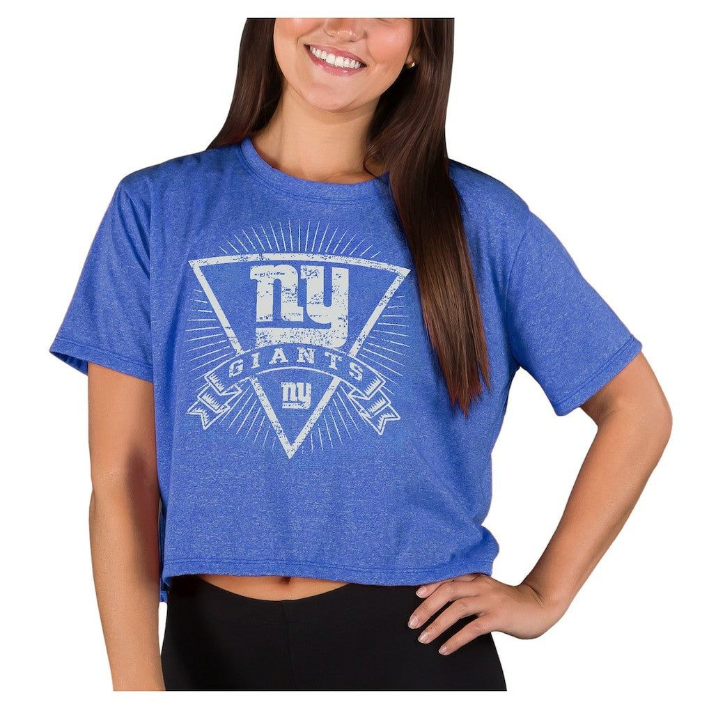 New York Giants Concepts Sport Women's Quest Knit Crop Top - Royal for sale