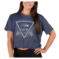 Seattle Seahawks Concepts Sport Women's Quest Knit Crop Top - College Navy sale