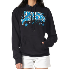 Carolina Panthers Starter Women's Fireworks Fleece Pullover Hoodie - Black cheap