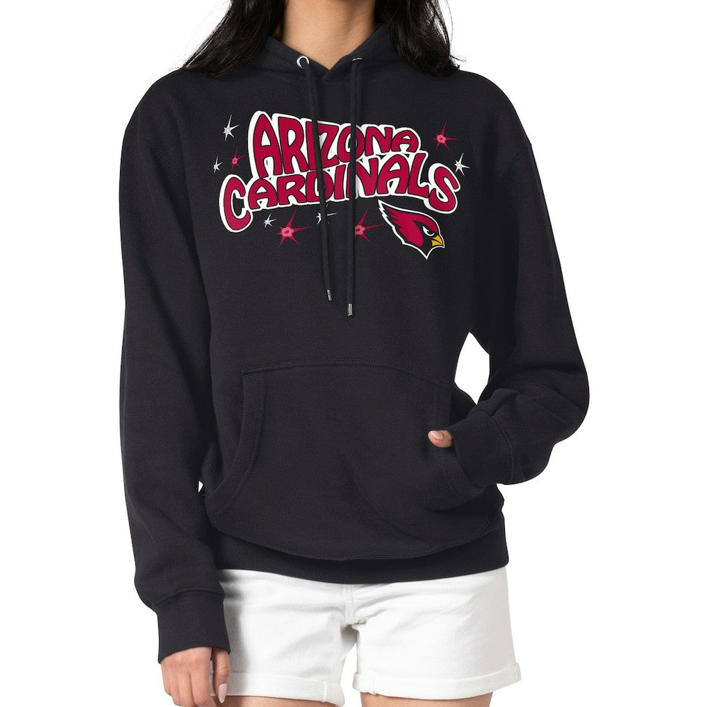 Arizona Cardinals Starter Women's Fireworks Fleece Pullover Hoodie - Black outlet