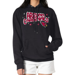 Arizona Cardinals Starter Women's Fireworks Fleece Pullover Hoodie - Black outlet