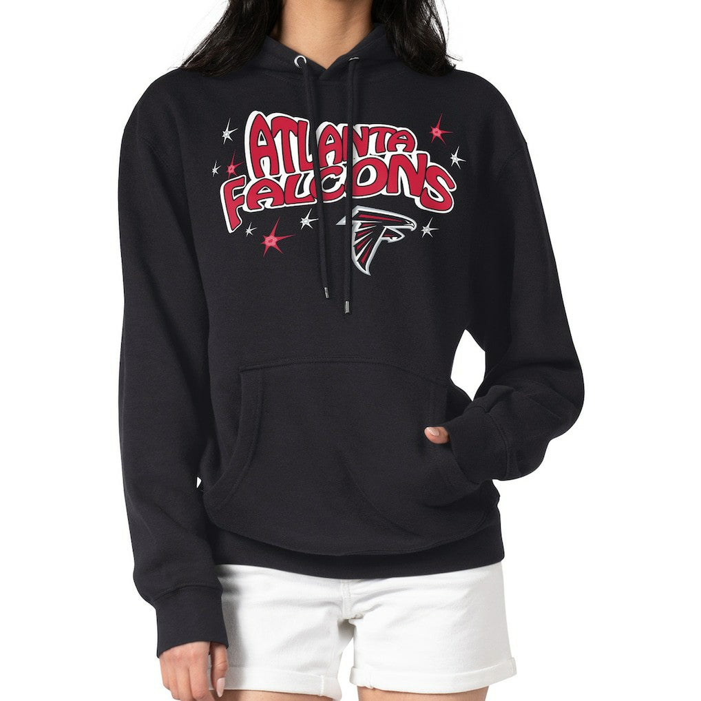 Atlanta Falcons Starter Women's Fireworks Fleece Pullover Hoodie - Black sale