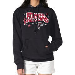 Atlanta Falcons Starter Women's Fireworks Fleece Pullover Hoodie - Black sale