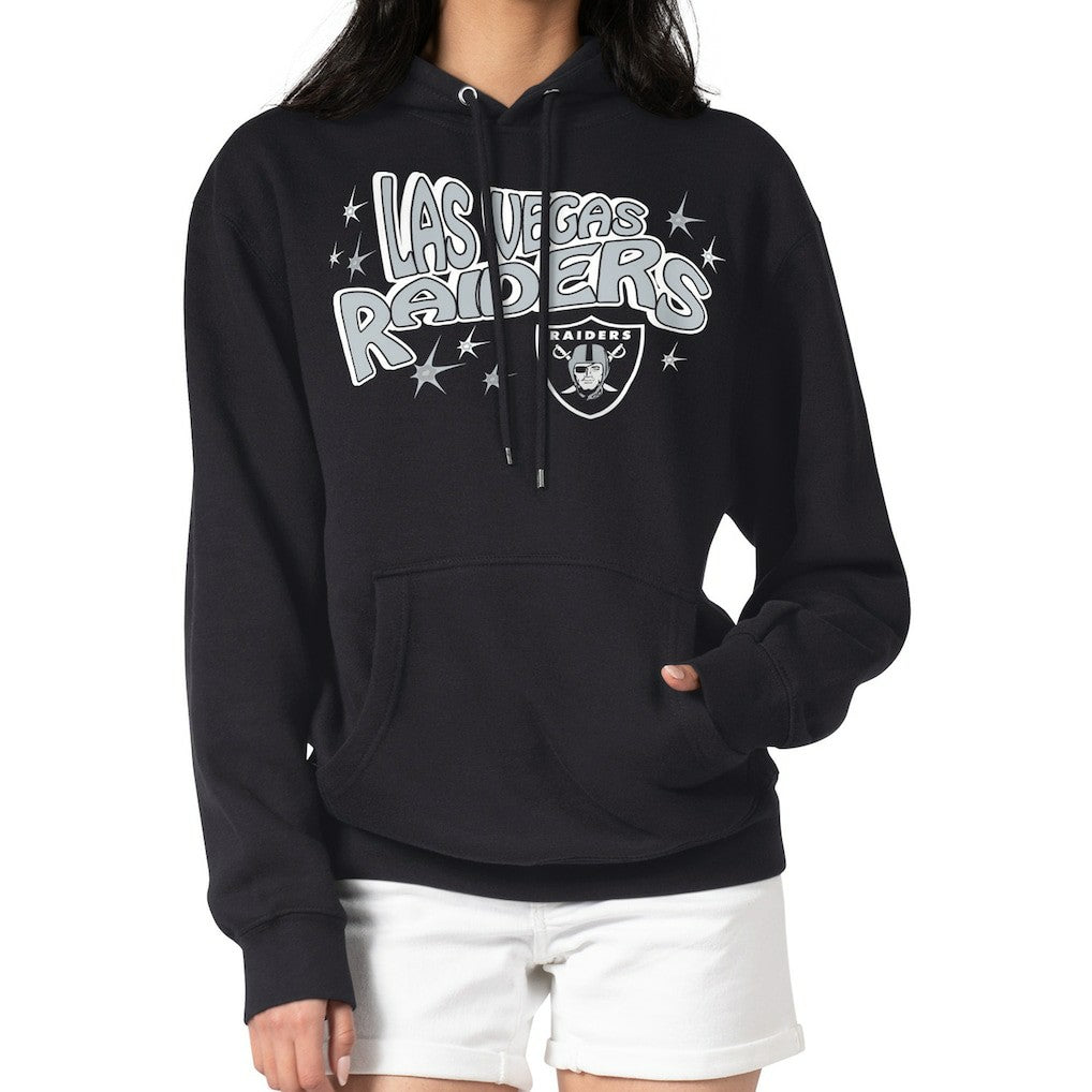 Las Vegas Raiders Starter Women's Fireworks Fleece Pullover Hoodie - Black discount