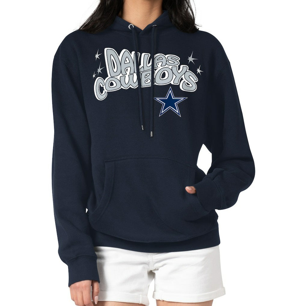 Dallas Cowboys Starter Women's Fireworks Fleece Pullover Hoodie - Navy cheap