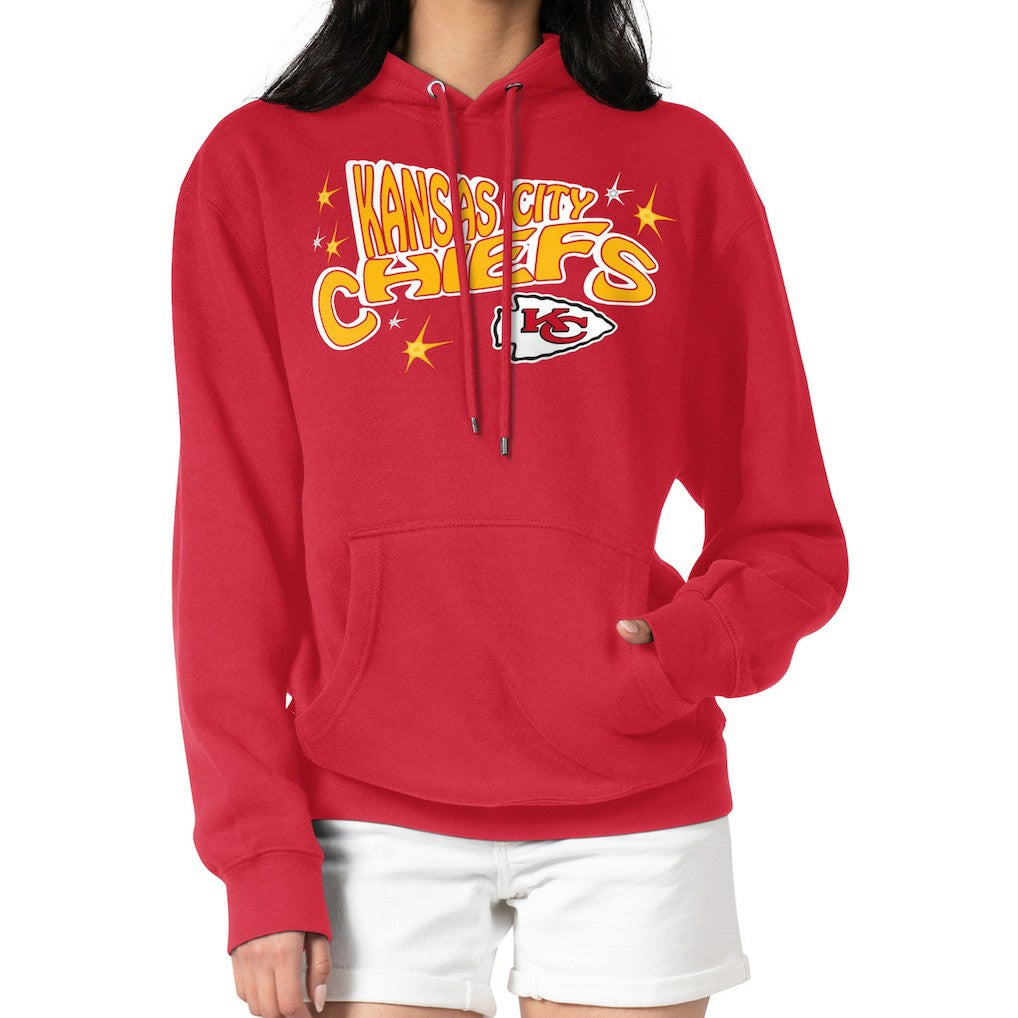 Kansas City Chiefs Starter Women's Fireworks Fleece Pullover Hoodie - Red cheap