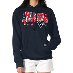 Houston Texans Starter Women's Fireworks Fleece Pullover Hoodie - Navy online