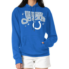 Indianapolis Colts Starter Women's Fireworks Fleece Pullover Hoodie - Royal sale