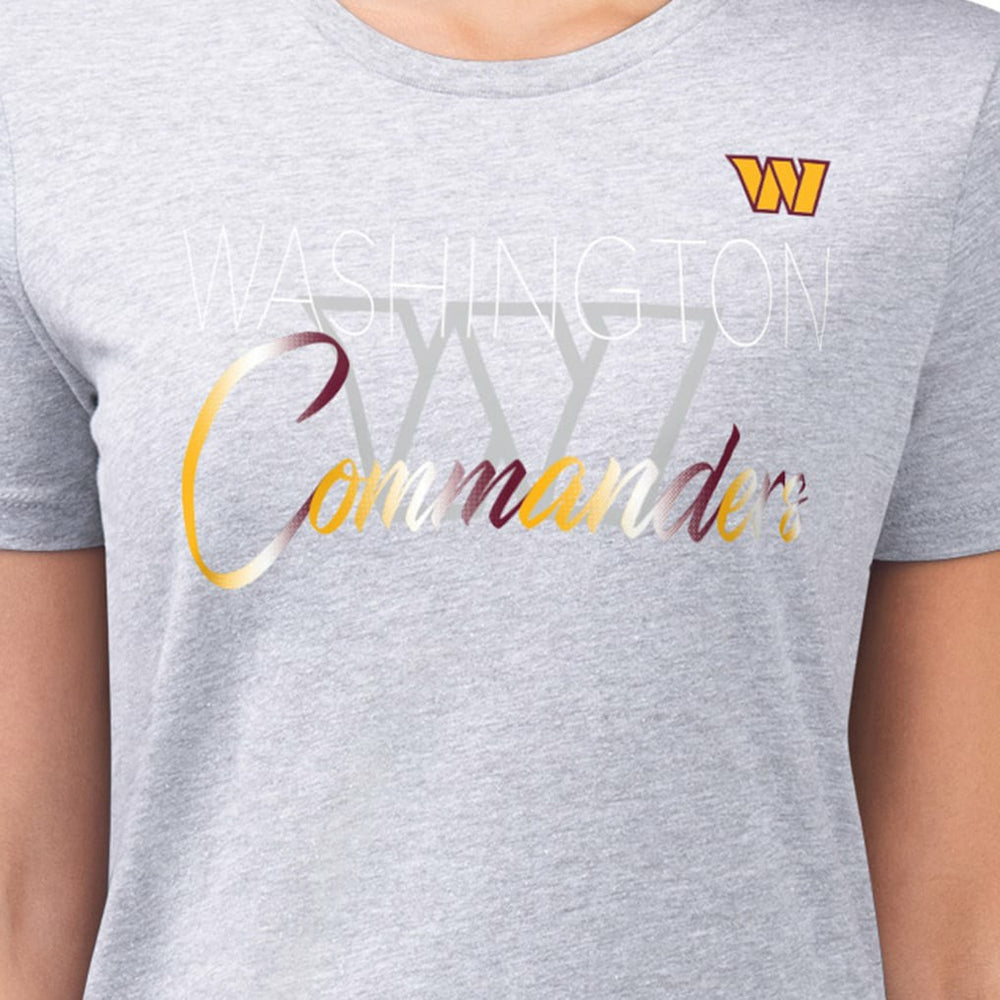 Washington Commanders G-III 4Her by Carl Banks Women's Super-Slim Fit Lightweight Shadow Logo T-Shirt - Gray online