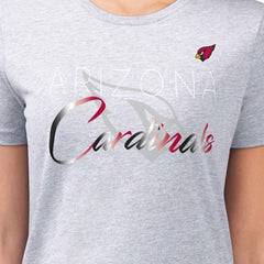 Arizona Cardinals G-III 4Her by Carl Banks Women's Super-Slim Fit Lightweight Shadow Logo T-Shirt - Gray outlet
