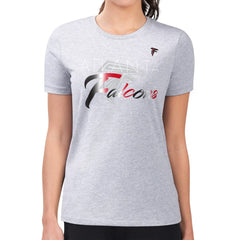 Atlanta Falcons G-III 4Her by Carl Banks Women's Super-Slim Fit Lightweight Shadow Logo T-Shirt - Gray online