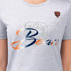 Chicago Bears G-III 4Her by Carl Banks Women's Super-Slim Fit Lightweight Shadow Logo T-Shirt - Gray outlet