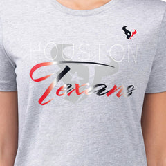Houston Texans G-III 4Her by Carl Banks Women's Super-Slim Fit Lightweight Shadow Logo T-Shirt - Gray for sale