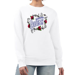 Baltimore Ravens G-III 4Her by Carl Banks Women's Roses Fleece Tri-Blend Pullover Sweatshirt - White sale
