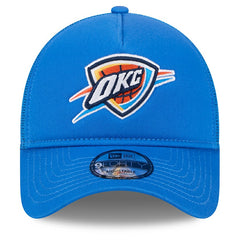 Oklahoma City Thunder Core Logo Foam Front A-Frame 9FORTY Adjustable Trucker Hat - Blue | New Era discount