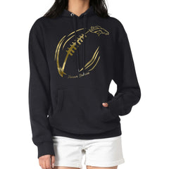 Denver Broncos G-III 4Her by Carl Banks Women's Metallic Print Football Sketch Fleece Pullover Hoodie - Black online