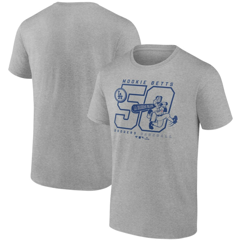 Mookie Betts Los Angeles Dodgers Player Graphic T-Shirt - Heather Gray