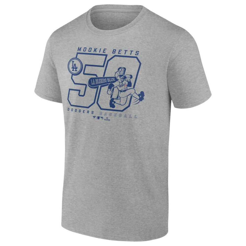 Mookie Betts Los Angeles Dodgers Player Graphic T-Shirt - Heather Gray