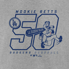 Mookie Betts Los Angeles Dodgers Player Graphic T-Shirt - Heather Gray