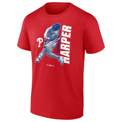 Bryce Harper Philadelphia Phillies Player Graphic T-Shirt - Red