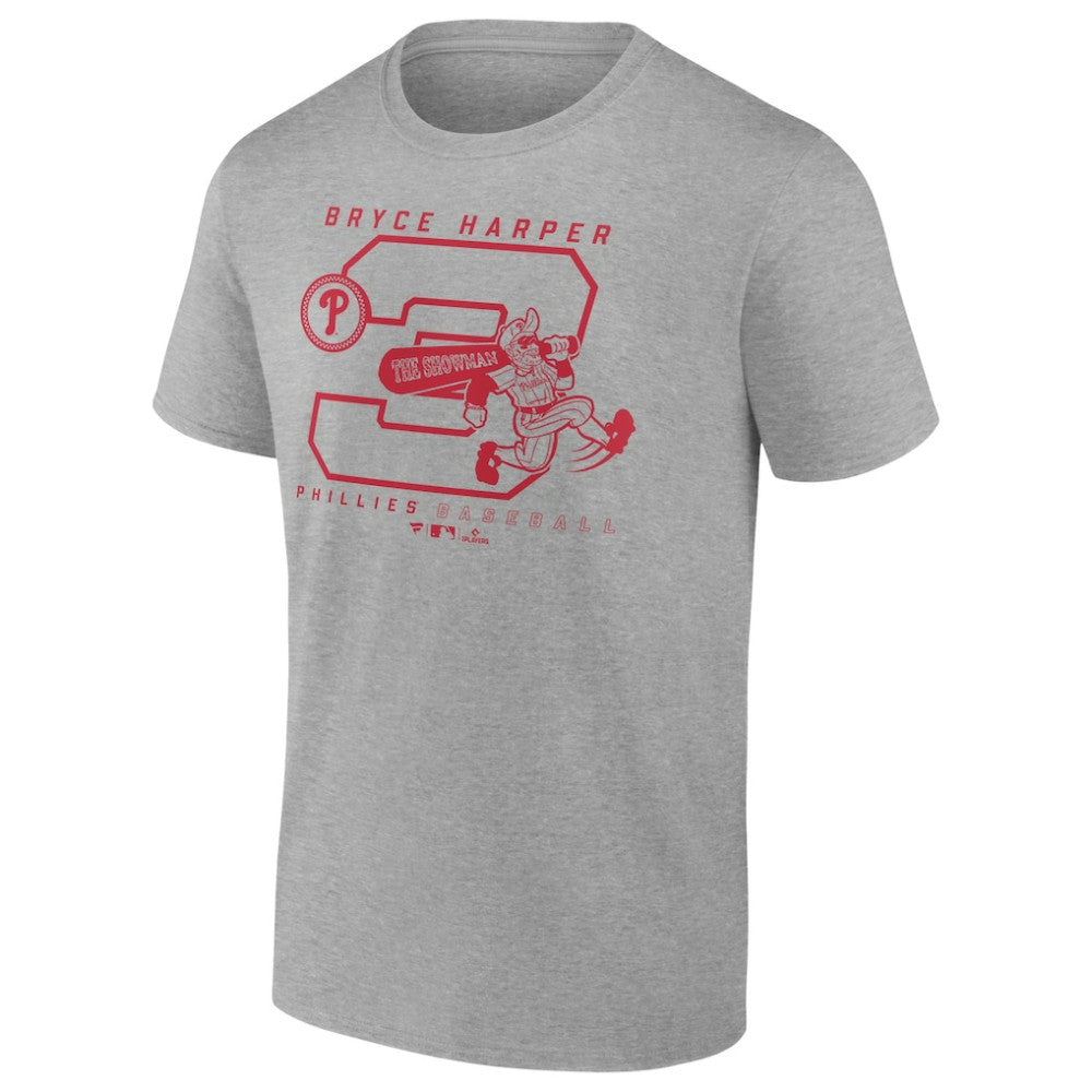 Bryce Harper Philadelphia Phillies Player Graphic T-Shirt - Heather Gray