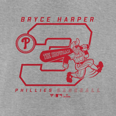 Bryce Harper Philadelphia Phillies Player Graphic T-Shirt - Heather Gray