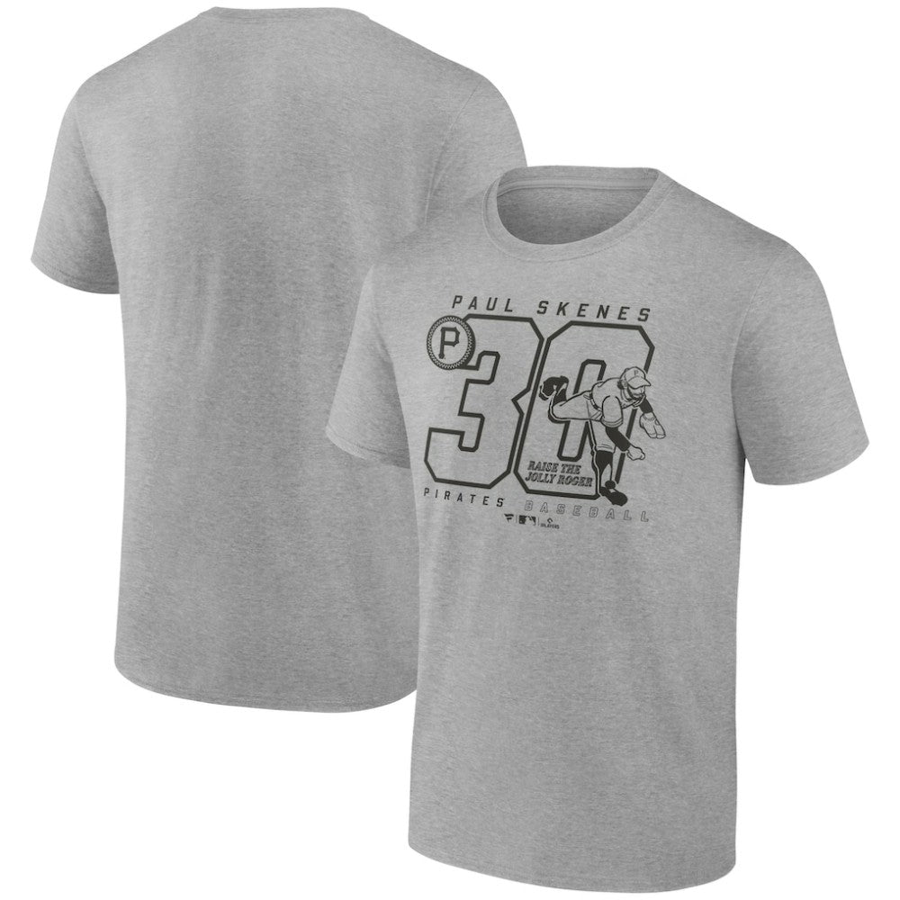 Paul Skenes Pittsburgh Pirates Player Graphic T-Shirt - Heather Gray