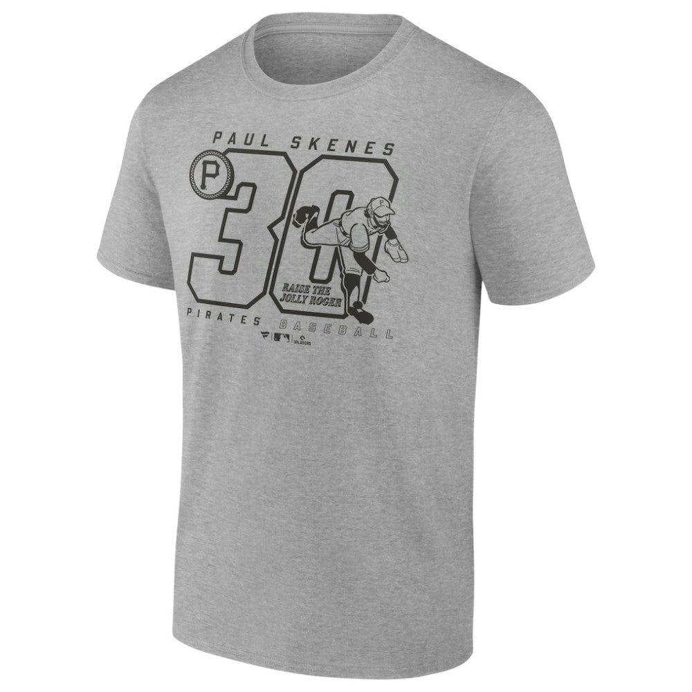 Paul Skenes Pittsburgh Pirates Player Graphic T-Shirt - Heather Gray
