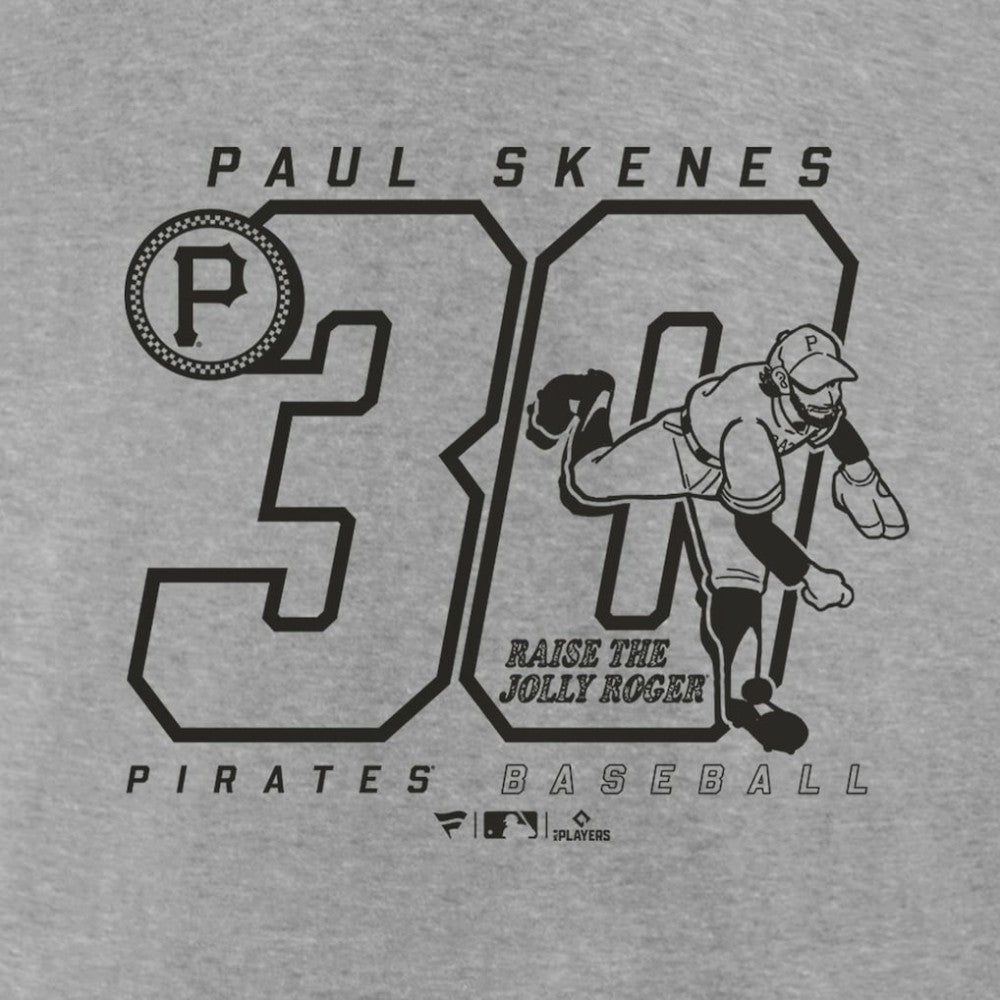 Paul Skenes Pittsburgh Pirates Player Graphic T-Shirt - Heather Gray