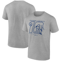 Yoshinobu Yamamoto Los Angeles Dodgers Player Graphic T-Shirt - Heather Gray