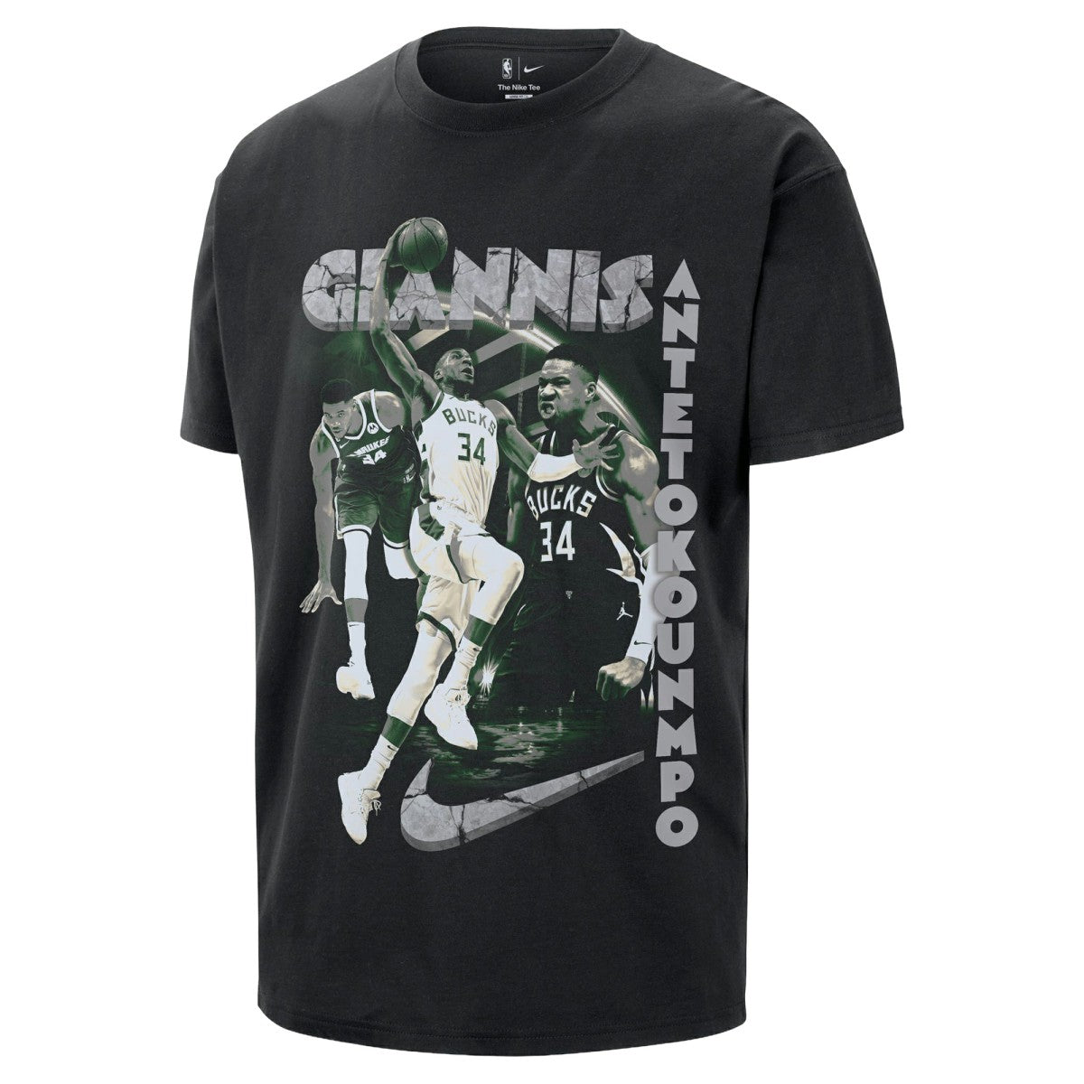 Giannis Antetokounmpo Milwaukee Bucks Unisex Athlete T-Shirt - Black | Nike cheap