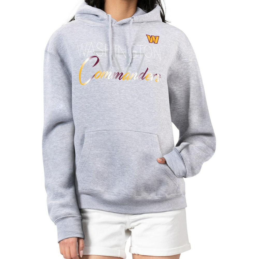 Washington Commanders G-III 4Her by Carl Banks Women's Shadow Logo Fleece Pullover Hoodie - Gray on sale