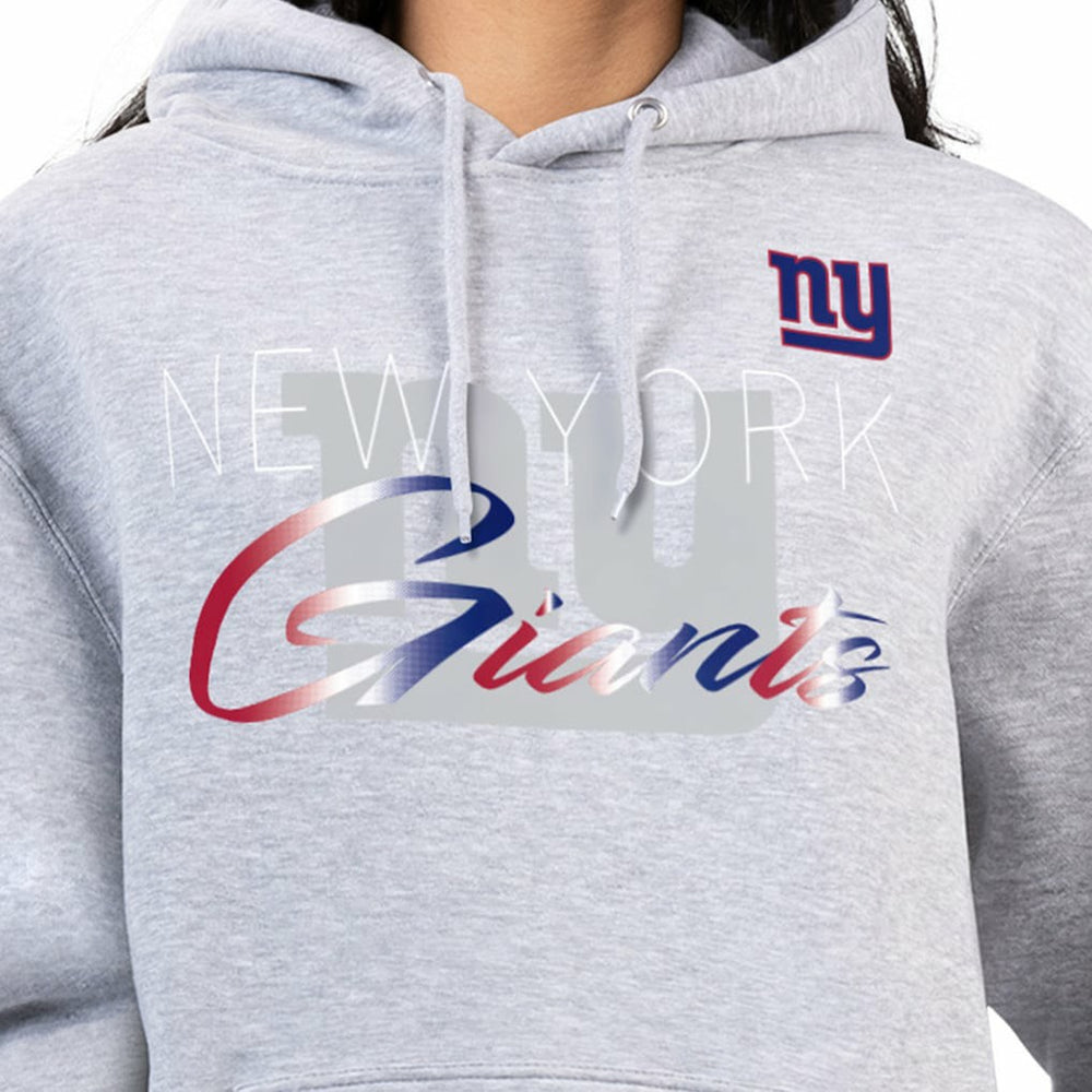 New York Giants G-III 4Her by Carl Banks Women's Shadow Logo Fleece Pullover Hoodie - Gray on sale